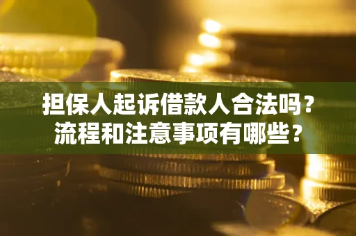 北京担保人起诉借款人合法吗？流程和注意事项有哪些？