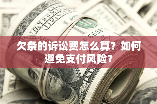 北京欠条的诉讼费怎么算？如何避免支付风险？